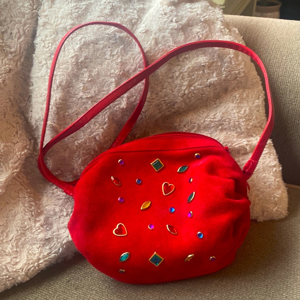 Red Suede Stuart Weitzman  Purse